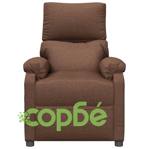 Електрически масажен стол, кафяв, текстил ➤ топ цена ➤ sorbe.bg