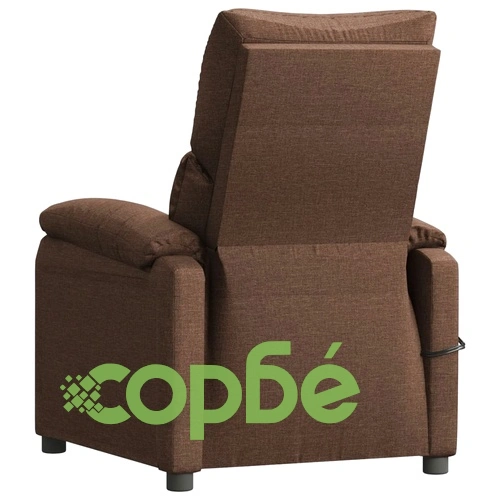 Електрически масажен стол, кафяв, текстил ➤ топ цена ➤ sorbe.bg