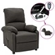 Електрически наклоняем стол, тъмносив, текстил