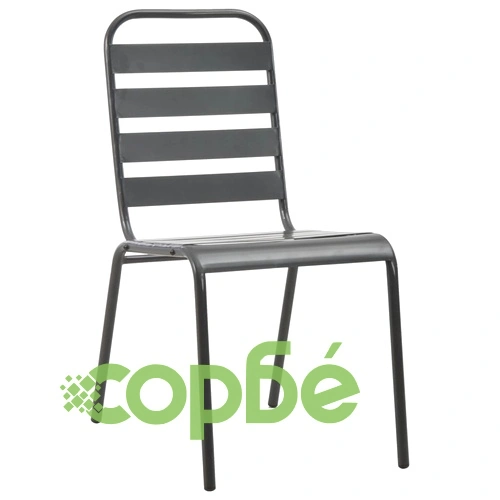 Градински трапезен комплект, 7 части, стомана, тъмносив ➤ топ цена ➤ sorbe.bg