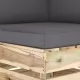 Модулен ъглов диван с възглавници, дърво със зелена импрегнация