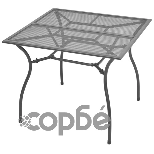 Градински трапезен комплект, 3 части, стомана, антрацит ➤ топ цена ➤ sorbe.bg