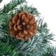 Изкуствено коледно дърво с LED и шишарки, 210 см