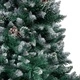Изкуствена коледна елха, LED, шишарки и бял сняг, 180 см