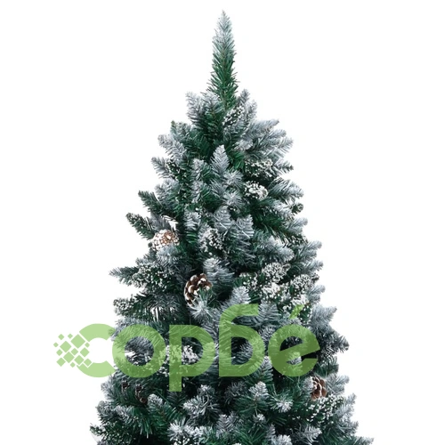 Изкуствено коледно дърво, LED, шишарки и бял сняг, 240 см ➤ топ цена ➤ sorbe.bg