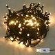Изкуствено коледно дърво с LED, плътни клонки, зелено, 120 см