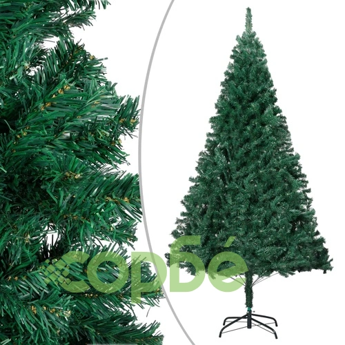 Изкуствено коледно дърво с LED, плътни клонки, зелено, 120 см ➤ топ цена ➤ sorbe.bg