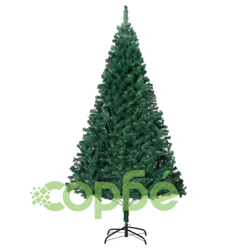Изкуствено коледно дърво с LED, плътни клонки, зелено, 120 см ➤ топ цена ➤ sorbe.bg