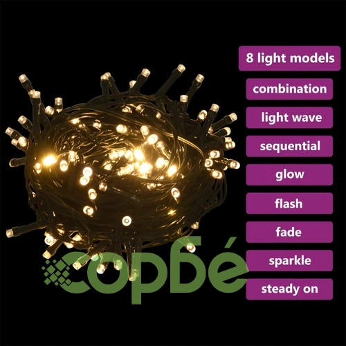 Изкуствено коледно дърво с LED, плътни клонки, зелено, 120 см ➤ топ цена ➤ sorbe.bg