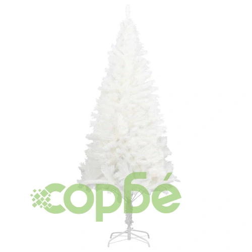 Изкуствено коледно дърво с LED, бяло, 150 см ➤ топ цена ➤ sorbe.bg