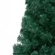 Изкуствена половин коледна елха с LED и топки, зелена, 120 см
