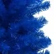 Изкуствена коледна елха с LED и топки, синя, 120 см, PVC