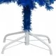 Изкуствена коледна елха с LED и комплект топки синя 180 см PVC
