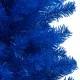 Изкуствена коледна елха с LED и топки, синя, 240 см, PVC