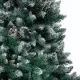Изкуствена коледна елха с LED, комплект топки и шишарки, 150 см 