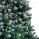 Изкуствена осветена коледна елха с топки и шишарки 240 см