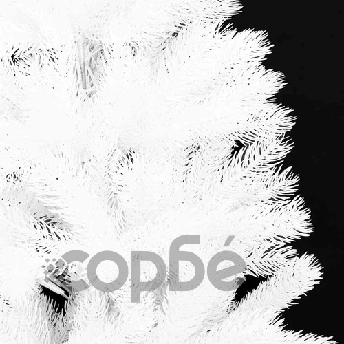 Изкуствена осветена коледна елха с топки бяла 240 см ➤ топ цена ➤ sorbe.bg