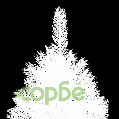 Изкуствена осветена коледна елха с топки бяла 240 см ➤ топ цена ➤ sorbe.bg