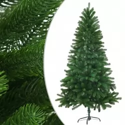 Изкуствена коледна елха с LED и комплект топки, 150 см, зелена