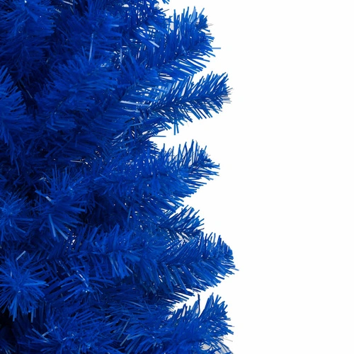 Изкуствена осветена коледна елха с топки синя 180 см PVC ➤ топ цена ➤ sorbe.bg