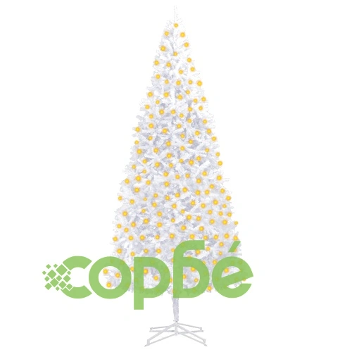 Изкуствена коледна елха с LED 400 см бяла ➤ топ цена ➤ sorbe.bg