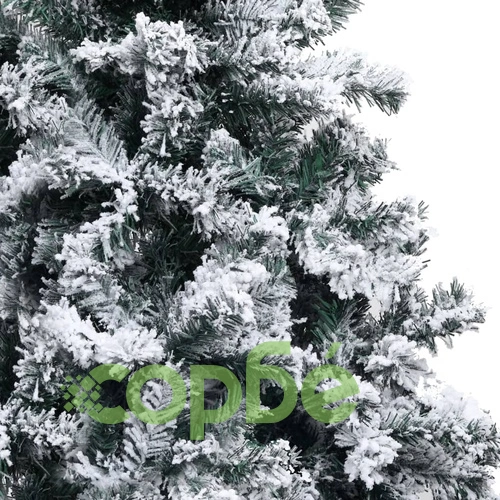 Изкуствена коледна елха с LED и флокиран сняг, зелена, 120 см ➤ топ цена ➤ sorbe.bg