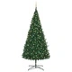 Изкуствена коледна елха с LED и комплект топки, 400 см, зелена