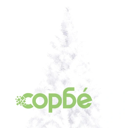 Изкуствена коледна елха с LED и комплект топки LED 400 см бяла ➤ топ цена ➤ sorbe.bg