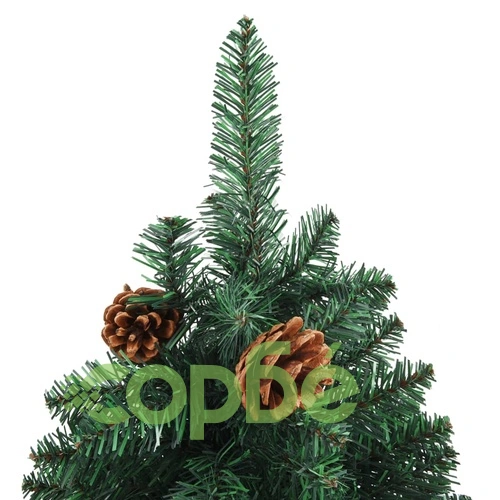Тънка коледна елха с LED и комплект топки, зелена, 180 см ➤ топ цена ➤ sorbe.bg
