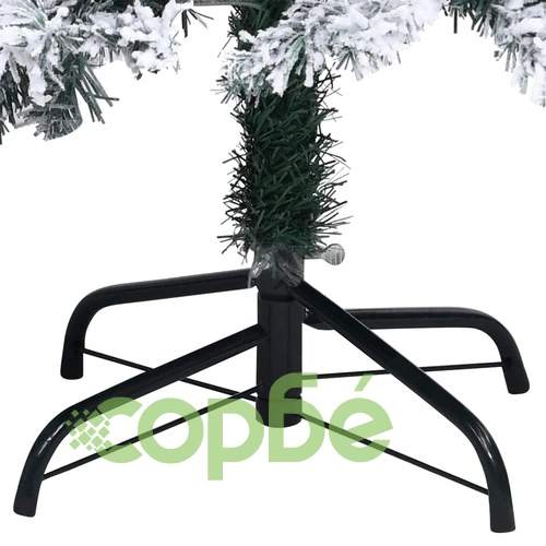 Изкуствена коледна елха LED и комплект топки зелена 210 см PVC ➤ топ цена ➤ sorbe.bg