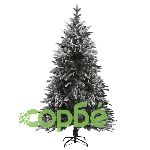 Изкуствена елха с LED, топки и флокиран сняг, 180 см, PVC и PE ➤ топ цена ➤ sorbe.bg