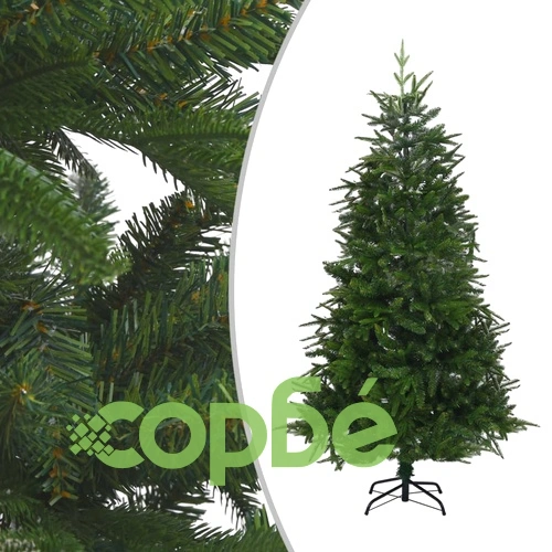 Изкуствена коледна елха с LED и топки, зелена, 240 см, PVC и PE ➤ топ цена ➤ sorbe.bg