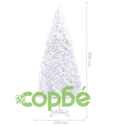 Изкуствена коледна елха с LED и комплект топки 500 см бяла ➤ топ цена ➤ sorbe.bg