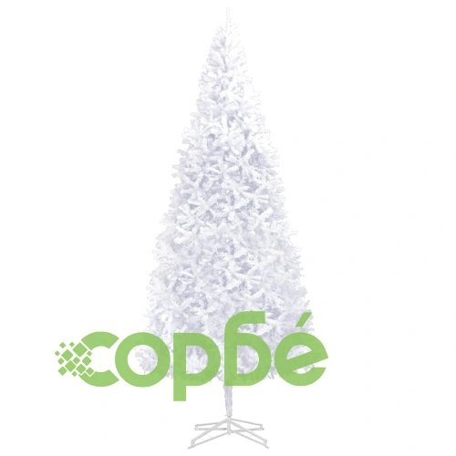 Изкуствена коледна елха с LED и комплект топки 500 см бяла ➤ топ цена ➤ sorbe.bg