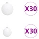 Изкуствена коледна елха с LED и комплект топки 500 см бяла