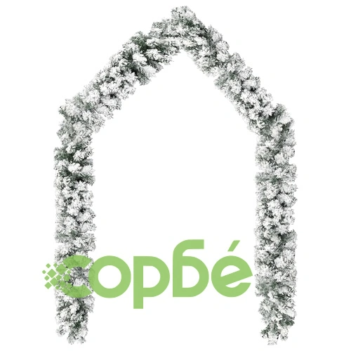 Коледен гирлянд с LED и комплект топки, зелен, 20 м, PVC ➤ топ цена ➤ sorbe.bg
