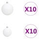 Коледен гирлянд с LED и комплект топки, зелен, 20 м, PVC