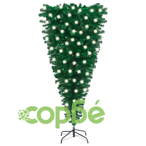 Обърната изкуствена коледна елха с LED зелена 120 см ➤ топ цена ➤ sorbe.bg
