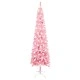 Тънка коледна елха с LED, розова, 150 см
