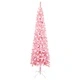 Тънка коледна елха с LED, розова, 180 см