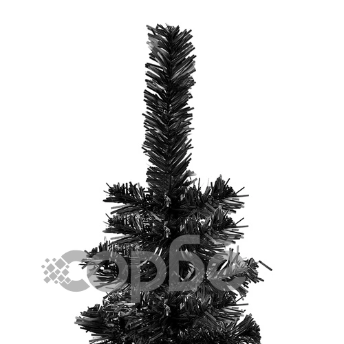 Тънка коледна елха с LED, черна, 120 см ➤ топ цена ➤ sorbe.bg