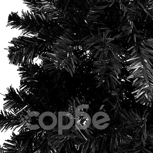 Тънка коледна елха с LED, черна, 120 см ➤ топ цена ➤ sorbe.bg