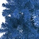 Тънка осветена коледна елха, синя, 180 см
