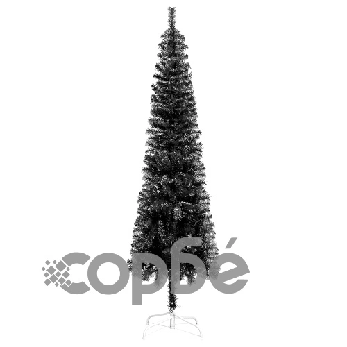 Тънка коледна елха с LED и комплект топки, черна, 180 см ➤ топ цена ➤ sorbe.bg