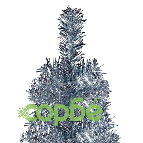 Тънка коледна елха с LED и комплект топки, сребриста, 210 см ➤ топ цена ➤ sorbe.bg