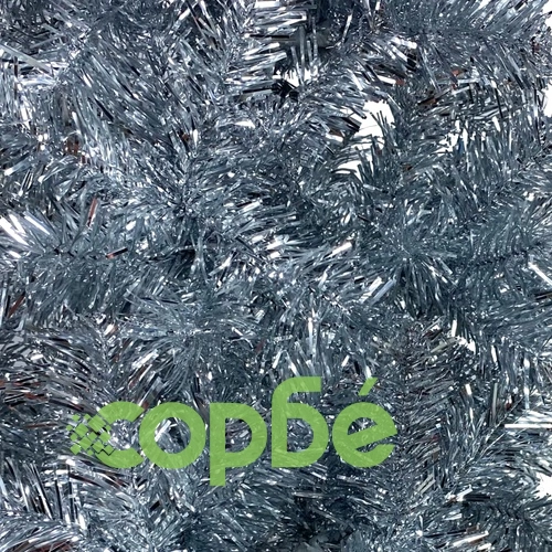 Тънка коледна елха с LED и комплект топки, сребриста, 210 см ➤ топ цена ➤ sorbe.bg