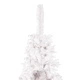 Тънка коледна елха с LED и комплект топки, бяла, 210 см