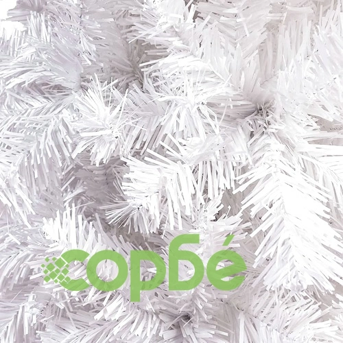 Тънка коледна елха с LED и комплект топки, бяла, 240 см ➤ топ цена ➤ sorbe.bg