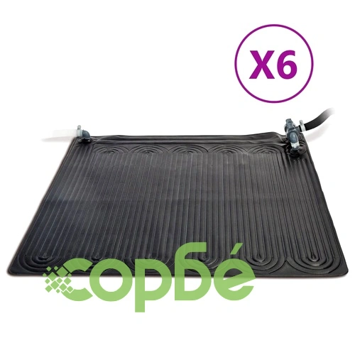 Intex Соларни нагреватели, 6 бр, PVC, 1,2x1,2 м, черни ➤ топ цена ➤ sorbe.bg
