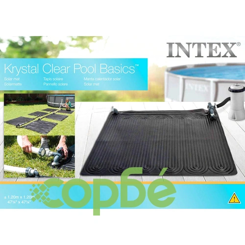 Intex Соларни нагреватели, 6 бр, PVC, 1,2x1,2 м, черни ➤ топ цена ➤ sorbe.bg